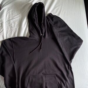 Black Hoodie with American Flag Graphic